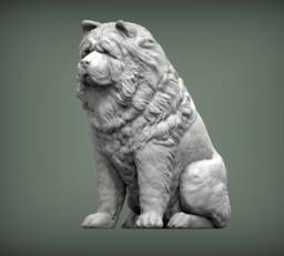 3D Printed Chow Figurine Home Decor, Dog Memorial Gift