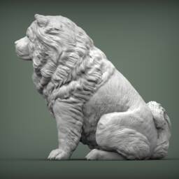 3D Printed Chow Figurine Home Decor, Dog Memorial Gift - thumbnail 2