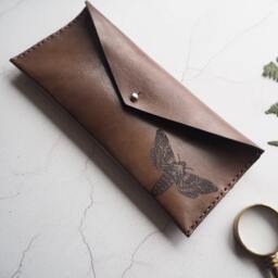Moth Leather Pencil Case - thumbnail 3