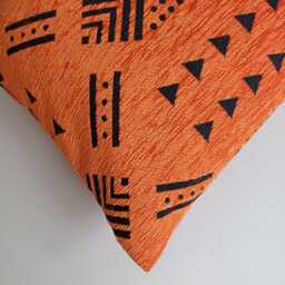 Moroccan Velvet Cushion Cover, Luxury Boho Chic, Handmade Brocade Burnt Orange Pillow, Decorative Lumbar Pillow Cover 60x30 cm - thumbnail 3