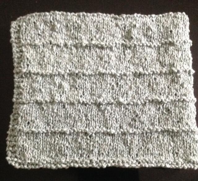 Chuncky Hand Knitted Baby Blanket in A Beatifull Light Grey-Blue Color - image 1