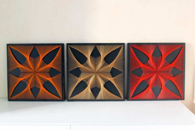 String Art Sacred Flowers Wall Designinterior Ofice Decor D??cor Mandala Zen Design Yoga Studio
