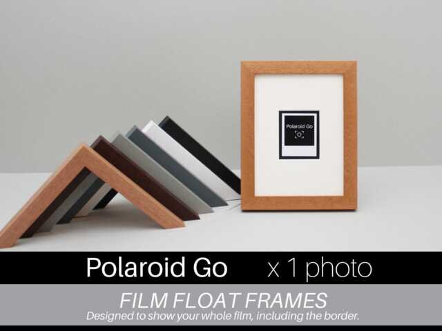 Polaroid Go Film Float Frame - Suits One Go - Wooden Photo Showing The Entire Photo, Including Border. Selection Of Colours - image 1