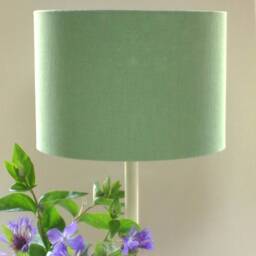 Handmade Green Linen Lampshade William Morris Print Lined Home Decor - thumbnail 2