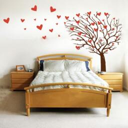 Tree Of Hearts Wall Decal Sticker Home Love Branch Romantic Bedroom Mural Vinyl - thumbnail 1