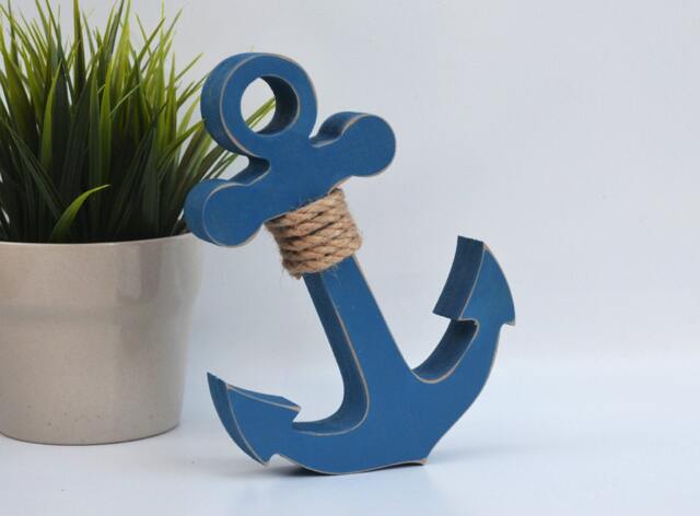 Wooden Anchor, Nautical Nursery Decor Free Standing Anchor, Wood Anchor Home Decor, Nautical Party Decor - image 1