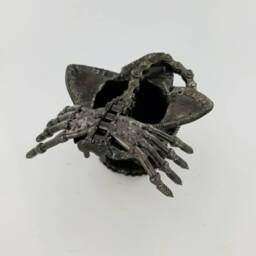 Alien Egg Facehugger, Handmade Recycled Metal Art Sculpture, Pen Holder, Scrap Steel Xenomorph Inspired.made From Nuts, Bolts, Bits & Pieces - thumbnail 3