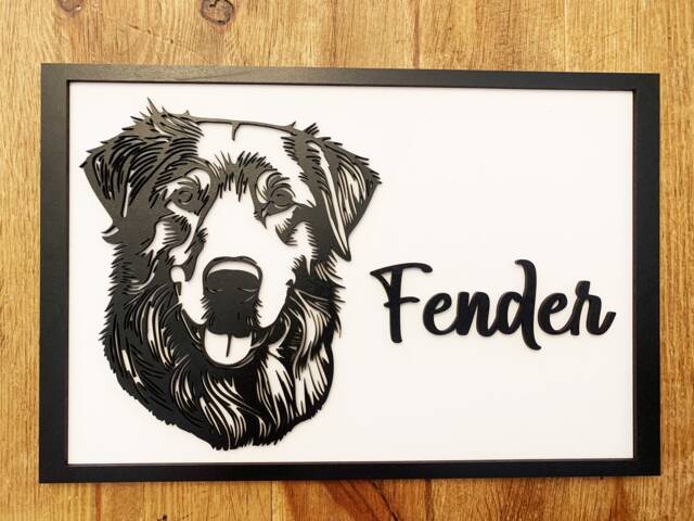Personalised Golden Retriever Wall Art - Labrador Plaque Gift Sign Frame Dog Lover - image 1