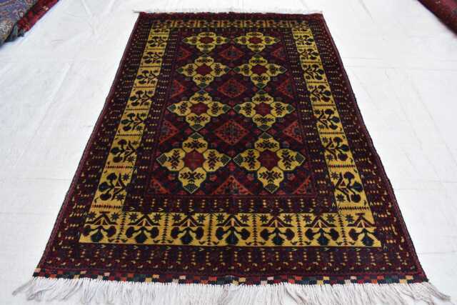 Handwoven Yousafi Beljik Wool Rug 5x3.5 Ft Afghan Carpet - image 1