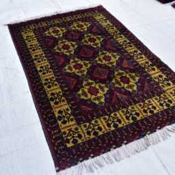 Handwoven Yousafi Beljik Wool Rug 5x3.5 Ft Afghan Carpet - thumbnail 2