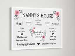 Nanny House Rules Family Print - Unframed - thumbnail 1