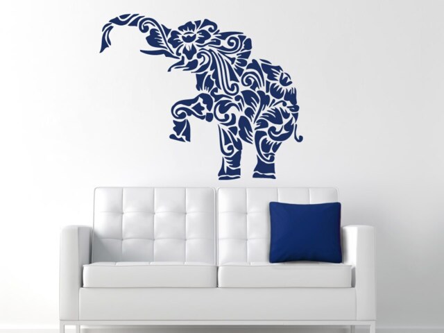 Wall Decals India Elephant Decal Vinyl Sticker Art Home Decor Mural Bedroom Ms311 - image 1