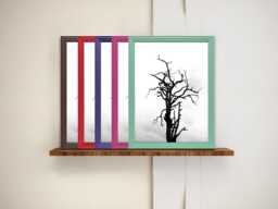 Handmade Photo Frame - Engraved Wood Effect, Hanging Picture - thumbnail 1