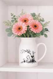 Winnie The Pooh Personalised Ceramic Jug Vase - Valentine's Day & 9Th Wedding Anniversary Gift - thumbnail 1