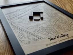 The Valley Wall Art Laser Engraved Wood, Charlton Athletic Fc Gift - thumbnail 1