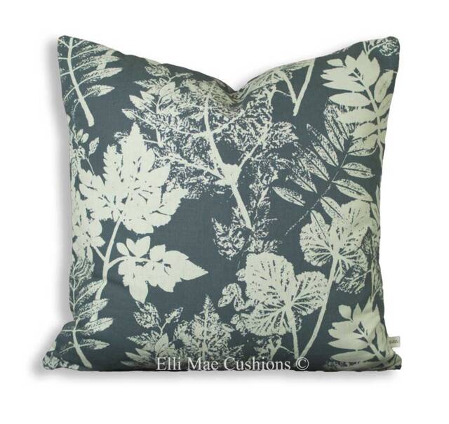 Villa Nova Asplin Luxury Designer Botanical Grey Leaf Cushion Pillow Cover - image 1