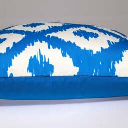 Lilly Pulitzer Outdoor Pillow Cover, Blue White Geometric, Sunbrella Fabric - thumbnail 3