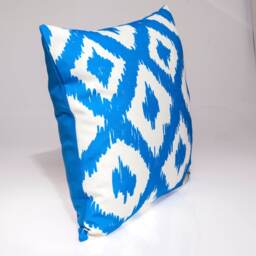 Lilly Pulitzer Outdoor Pillow Cover, Blue White Geometric, Sunbrella Fabric - thumbnail 2