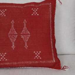 Moroccan Sabra Silk Cushion Cover Square - Handwoven 100% Natural 50x50 cm - thumbnail 2