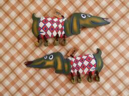 Ceramic Wall Brave Dachshund. Clever Dog. Wall Art. Dog Hanging. Hand Made Ceramics. Hanging Decor - thumbnail 1
