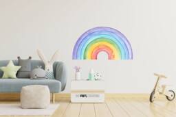 Watercolor Rainbow Wall Sticker , Peel & Stick Decal Theme Decor Decals - Thevinylcreations - thumbnail 1