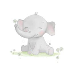 Set Of 4 Wall Art - Safari Nursery Baby Animal Prints Decor Shower Gift Elephant Sweet Cheeks - thumbnail 3