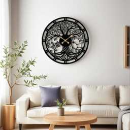 Heart Metal Wall Clock, Modern Romantic Decor, Minimalist Black Clock, Couple Gift, Anniversary Gift, Father's Day Decor, Home Decor - thumbnail 3
