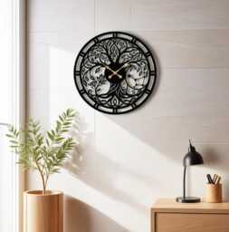 Heart Metal Wall Clock, Modern Romantic Decor, Minimalist Black Clock, Couple Gift, Anniversary Gift, Father's Day Decor, Home Decor - thumbnail 1