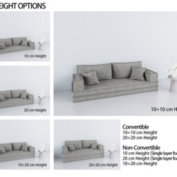 U-Shaped Floor Sofa - Moroccan Style Modular Couch, Yoga Space - thumbnail 3