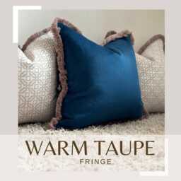 Blue Velvet Fringed Cushion Cover - Customisable Fringe Colour All Sizes - Pacific - thumbnail 2