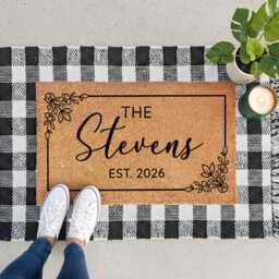 Door Mat With Family Name Personalised - thumbnail 2