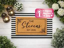 Door Mat With Family Name Personalised - thumbnail 1