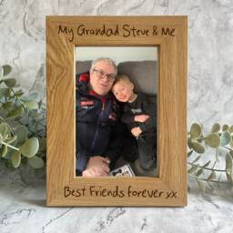 Personalised Photo Frame - Custom Engraved Text -Wedding Gift Family Keepsake New Baby -Engagement Memorial - thumbnail 3