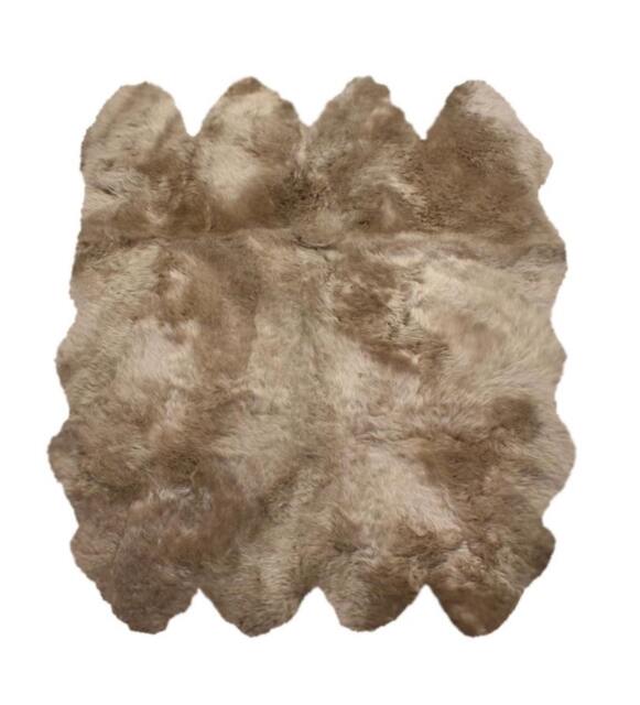Huge Octo Sheepskin Rug . 8 Skin Taupe, Light Brown Luxury Rug, Genuine , Sofa Cover Bed Cover, Large - image 1