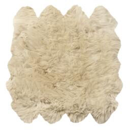 Huge Octo Sheepskin Rug . 8 Skin Taupe, Light Brown Luxury Rug, Genuine , Sofa Cover Bed Cover, Large - thumbnail 4