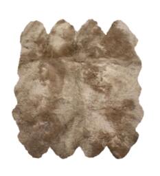Huge Octo Sheepskin Rug . 8 Skin Taupe, Light Brown Luxury Rug, Genuine , Sofa Cover Bed Cover, Large - thumbnail 1
