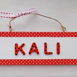 Ladybirds Name Plaque Ladybug Customised Nursery Sign Meaningful Personalised Childrens Baby Gift - thumbnail 3