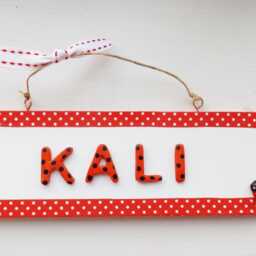 Ladybirds Name Plaque Ladybug Customised Nursery Sign Meaningful Personalised Childrens Baby Gift - thumbnail 2