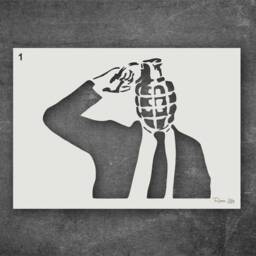 Banksy Stencils For Wall Art, Home Decor, & Decorative Stencil Projects. Various Style Size Options Available. Set 4 - thumbnail 3