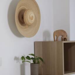 Unique Rustic Flush Ceiling Light - Large Wall Sconce Home Decor Bedroom Living Room Lamp Eclipse - thumbnail 3