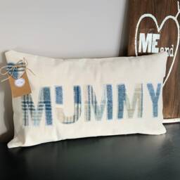 Mummy Cushion - Gift For Personalised Pillow Mothers Day Tweed New Mum - thumbnail 2