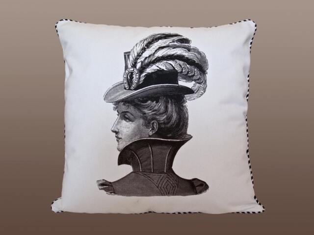 Pomp Pillow - Black/White - image 1