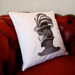 Pomp Pillow - Black/White - thumbnail 2
