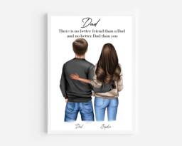 Personalised Dad Print, Print, Personalised Gift For Dad, Birthday & Daughter Print, Fathers Day Gift, Son - thumbnail 1