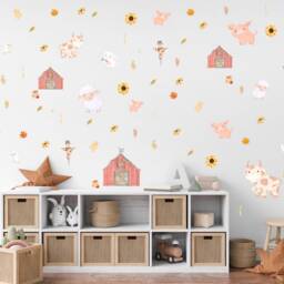Farm Animal Nursery Wall Decals Barnyard Decor, Kids Room Stickers - thumbnail 3