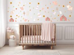 Farm Animal Nursery Wall Decals Barnyard Decor, Kids Room Stickers - thumbnail 1