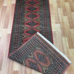 2x6 Pink Color Bokhara Rug - Runner Hallway Luxury Bukhara Fine Quality Woolen Afghan - thumbnail 4
