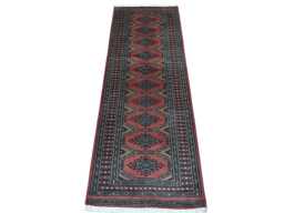 2x6 Pink Color Bokhara Rug - Runner Hallway Luxury Bukhara Fine Quality Woolen Afghan - thumbnail 1