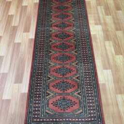 2x6 Pink Color Bokhara Rug - Runner Hallway Luxury Bukhara Fine Quality Woolen Afghan - thumbnail 2
