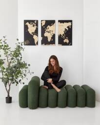 World Map Wall Art 5Th Anniversary Gift, Wooden Apartment Decor, Push Pin Travel 3 Piece Above Bed Decor - thumbnail 1
